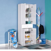 Ντουλάπα ρούχων Diamond Megapap δίφυλλη χρώμα λευκό gloss 60x38x187εκ.