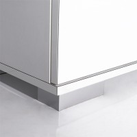 Ντουλάπα ρούχων Diamond Megapap δίφυλλη χρώμα λευκό gloss 60x38x187εκ.