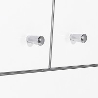 Ντουλάπα ρούχων Diamond Megapap δίφυλλη χρώμα λευκό gloss 60x38x187εκ.