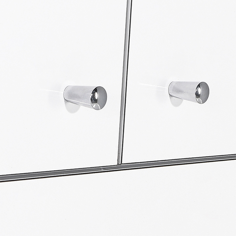 Ντουλάπα ρούχων Diamond Megapap δίφυλλη χρώμα λευκό gloss 60x38x187εκ.