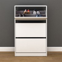 Παπουτσοθήκη Flat Duo Megapap 18 ζεύγων χρώμα λευκό 73x26x119εκ.