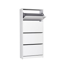 Παπουτσοθήκη Flat Duo Megapap 24 ζευγών χρώμα λευκό 73x26x157εκ.