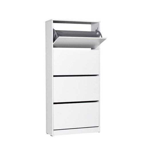 Παπουτσοθήκη Flat Duo Megapap 24 ζευγών χρώμα λευκό 73x26x157εκ.