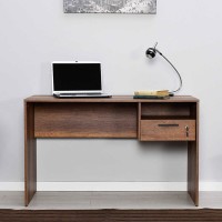 Γραφείο εργασίας με κλειδαριά Concept Megapap χρώμα καρυδί 120x60x75εκ.