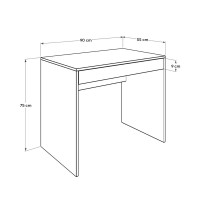 Γραφείο εργασίας Vareno Megapap χρώμα καρυδί 90x55x75εκ.