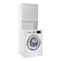 Έπιπλο πλυντηρίου Ceza Megapap χρώμα λευκό 65x60x182εκ.