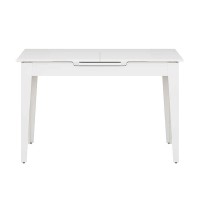 Τραπέζι Trendline Megapap επεκτεινόμενο χρώμα λευκό 120/150x70x75εκ.