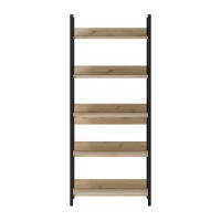 Βιβλιοθήκη Connect Megapap χρώμα florida oak 73x35x172εκ.
