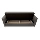 Καναπές - κρεβάτι Albero Megapap τριθέσιος υφασμάτινος χρώμα γκρι - καφέ 232x85x98εκ.