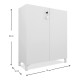 Ντουλάπι κουζίνας/μπάνιου - παπουτσοθήκη μελαμίνης Stevenson Megapap σε λευκό 70x32x88εκ.
