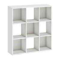 Βιβλιοθήκη Cube Megapap χρώμα λευκό 90x30x90εκ.