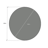 Καθρέπτης τοίχου Losta Megapap χρώμα λευκό 60x60x2,2εκ.