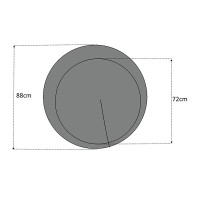 Καθρέπτης τοίχου Moon Megapap χρώμα γκρι 88x88x2,2εκ.