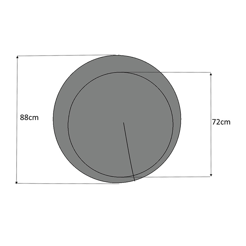 Καθρέπτης τοίχου Moon Megapap χρώμα γκρι 88x88x2,2εκ.