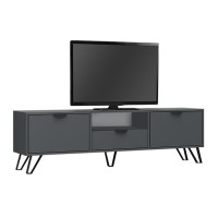 Έπιπλο τηλεόρασης Jasmine Megapap χρώμα ανθρακί 170x35x50εκ.