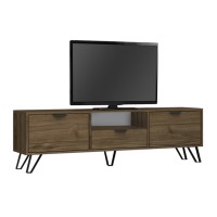 Έπιπλο τηλεόρασης Jasmine Megapap χρώμα καρυδί 170x35x50εκ.