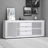 Μπουφές Ocean Megapap χρώμα λευκό 210x45x86εκ.