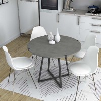 Τραπέζι Rubes Megapap χρώμα γκρι σκυροδέματος 100x100x78εκ.