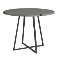 Τραπέζι Rubes Megapap χρώμα γκρι σκυροδέματος 100x100x78εκ.