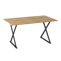 Τραπέζι Bette Megapap χρώμα φυσικό οξιάς - ανθρακί 140x80x76εκ.