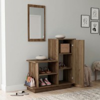 Έπιπλο εισόδου Cute Megapap χρώμα καρυδί 90x35x95εκ.