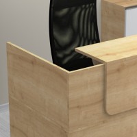 Γραφείο υποδοχής - reception Lemmon Megapap χρώμα φυσικό οξιάς 120x70x110εκ.