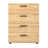 Συρταριέρα Velika Megapap χρώμα φυσικό οξιάς 73x44x96εκ.