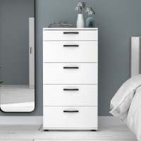 Συρταριέρα Helia Megapap χρώμα λευκό 60x44x108εκ.