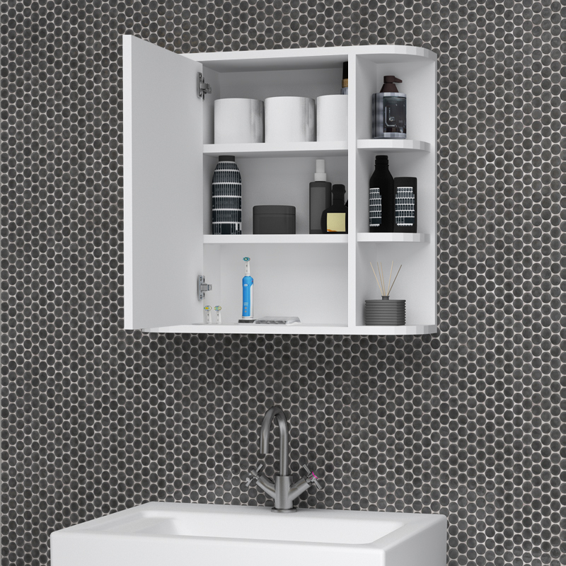 Καθρέπτης μπάνιου Diro Μegapap χρώμα λευκό 65x17,5x60εκ.