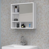 Καθρέπτης μπάνιου Demo Μegapap χρώμα λευκό 60x17,5x60εκ.