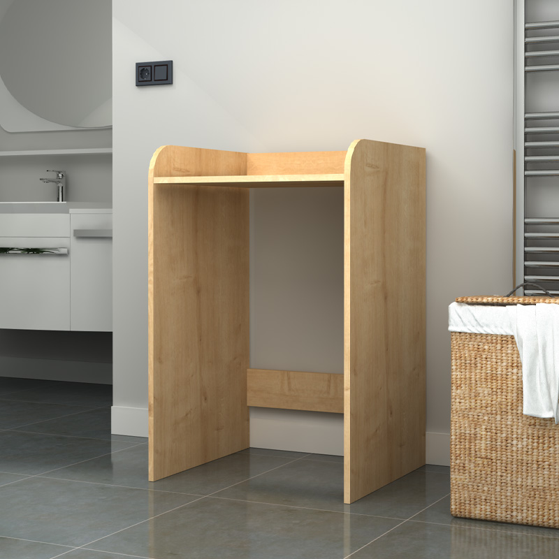 Έπιπλο πλυντηρίου Toren Megapap χρώμα φυσικό οξιάς 65x60x100εκ.