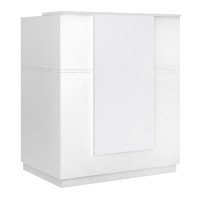 Γραφείο υποδοχής - reception Gemini Megapap χρώμα λευκό 100x70x110εκ.