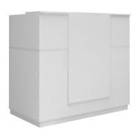 Γραφείο υποδοχής - reception Gemini Megapap χρώμα λευκό 150x70x110εκ.
