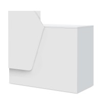 Γραφείο υποδοχής - reception Merlin Megapap χρώμα λευκό 110x50x101,8εκ.