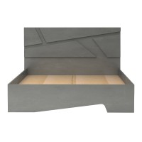 Κρεβάτι Efes Megapap χρώμα γκρι σκυροδέματος 160x200εκ.