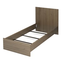 Κρεβάτι Troy Megapap χρώμα καρυδί 100x200εκ.