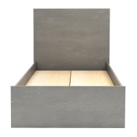 Κρεβάτι Troy Megapap χρώμα γκρι σκυροδέματος 100x200εκ.