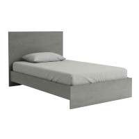 Κρεβάτι Troy Megapap χρώμα γκρι σκυροδέματος 120x200εκ.