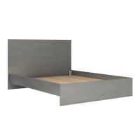 Κρεβάτι Troy Megapap χρώμα γκρι σκυροδέματος 150x200εκ.