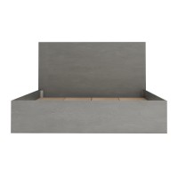 Κρεβάτι Troy Megapap χρώμα γκρι σκυροδέματος 150x200εκ.