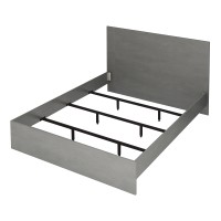 Κρεβάτι Troy Megapap χρώμα γκρι σκυροδέματος 150x200εκ.