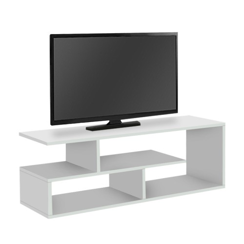 Έπιπλο τηλεόρασης Forever Megapap χρώμα λευκό 120x30x40cm.