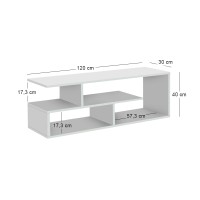 Έπιπλο τηλεόρασης Forever Megapap χρώμα λευκό 120x30x40cm.