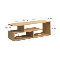 Έπιπλο τηλεόρασης Forever Megapap χρώμα φυσικό οξιάς 120x30x40cm.
