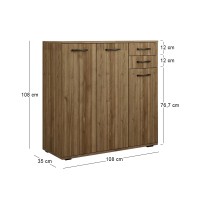 Παπουτσοθήκη - Ντουλάπι Infinity Megapap χρώμα καρυδί 108x35x108εκ.