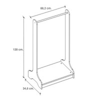 Έπιπλο εισόδου Glimer Megapap χρώμα λευκό 88,2x34,6x128εκ.