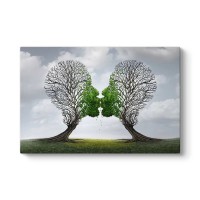 Πίνακας σε καμβά Trees Growing With Love Megapap ψηφιακής εκτύπωσης 100x70x3εκ.