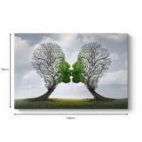 Πίνακας σε καμβά Trees Growing With Love Megapap ψηφιακής εκτύπωσης 100x70x3εκ.