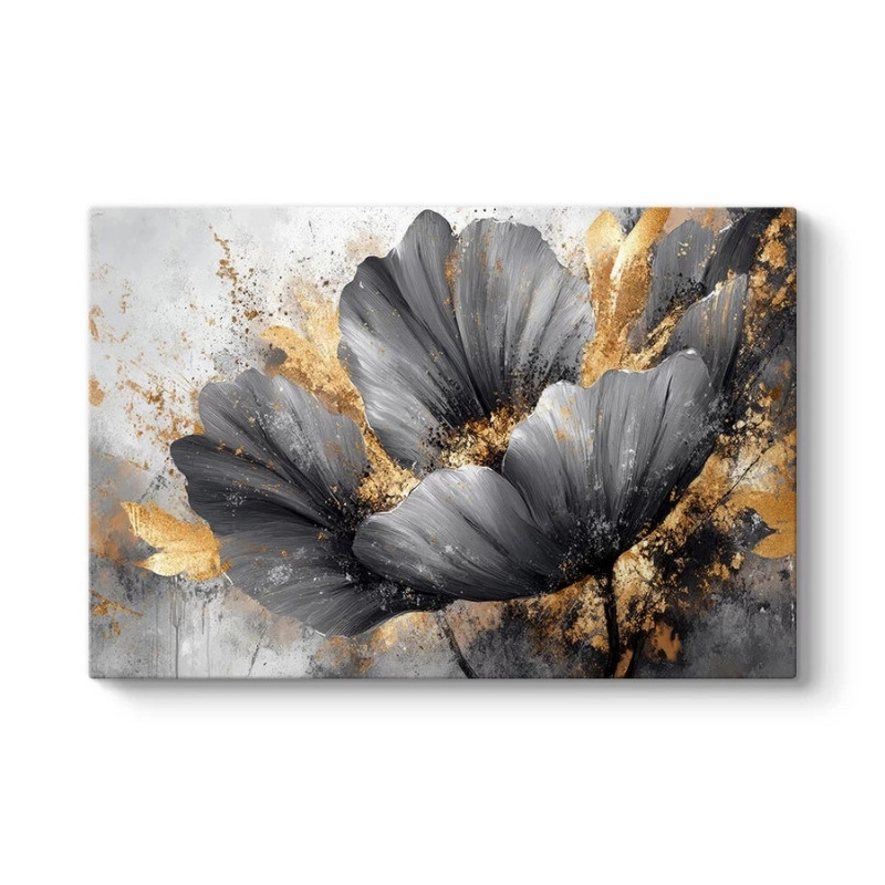 Πίνακας σε καμβά Flowers Whispering in the Night Megapap ψηφιακής εκτύπωσης 140x100x3εκ.