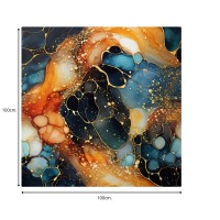 Πίνακας σε καμβά Universal Texture Abstract Megapap ψηφιακής εκτύπωσης 100x100x3εκ.
